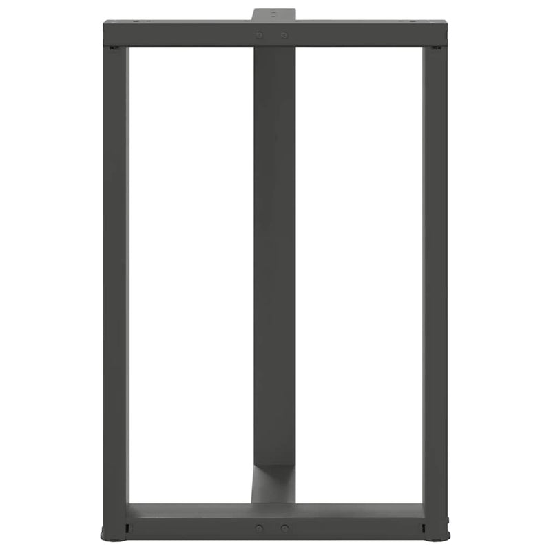 Picioare de masă de bar în formă de T, 2 buc., antracit, 60x35x(90-91) cm, oțel