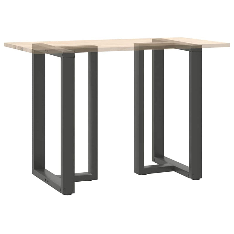Picioare de masă de bar în formă de T, 2 buc., antracit, 60x35x(90-91) cm, oțel