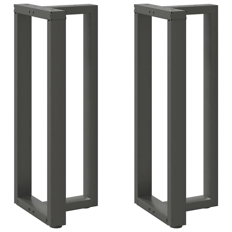 Picioare de masă de bar în formă de T, 2 buc., antracit, 40x35x(100-101) cm, oțel