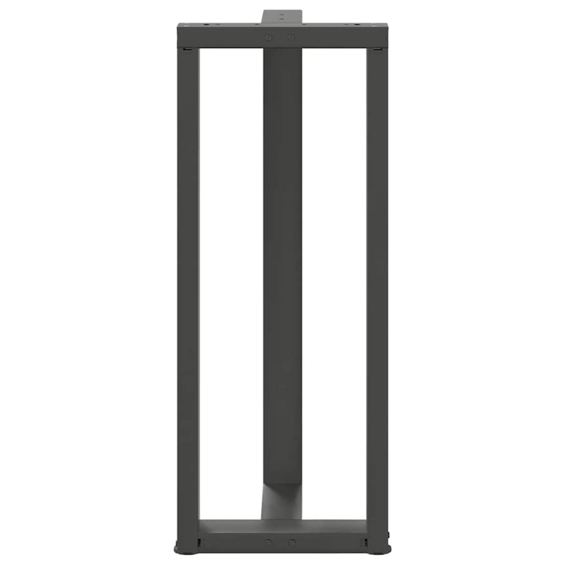 Picioare de masă de bar în formă de T, 2 buc., antracit, 40x35x(100-101) cm, oțel