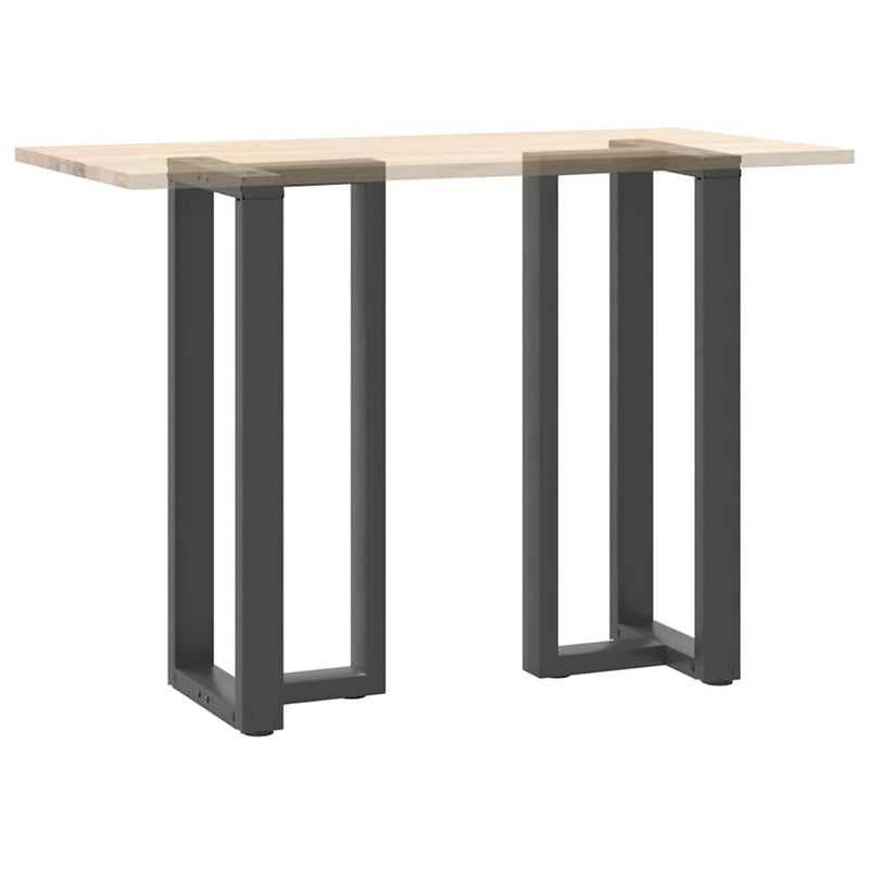 Picioare de masă de bar în formă de T, 2 buc., antracit, 40x35x(100-101) cm, oțel