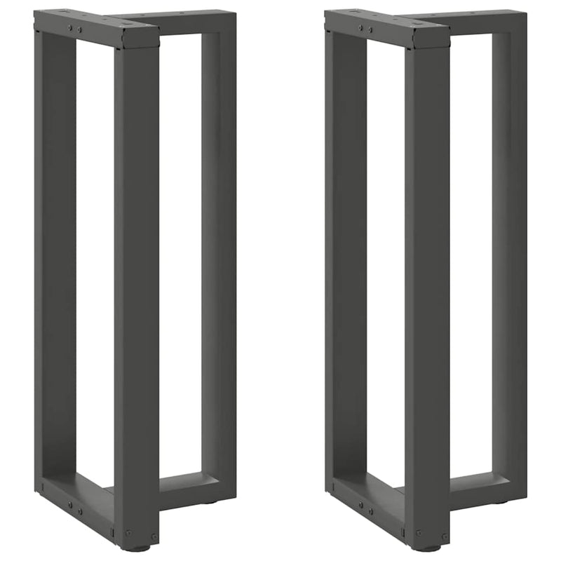 Picioare de masă de bar în formă de T, 2 buc., antracit, 50x35x(100-101) cm, oțel