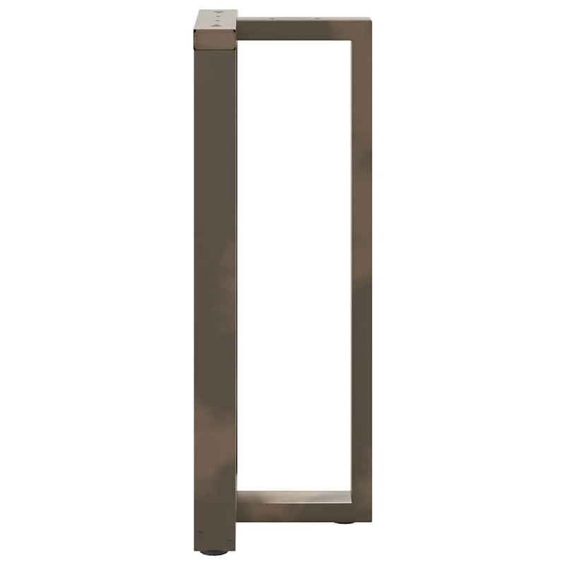 Picioare de masă de bar în formă de T, 2 buc., negru, 50x35x(100-101) cm, oțel