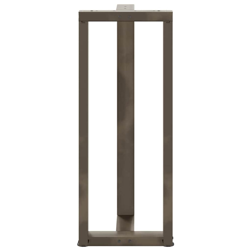 Picioare de masă de bar în formă de T, 2 buc., negru, 50x35x(100-101) cm, oțel