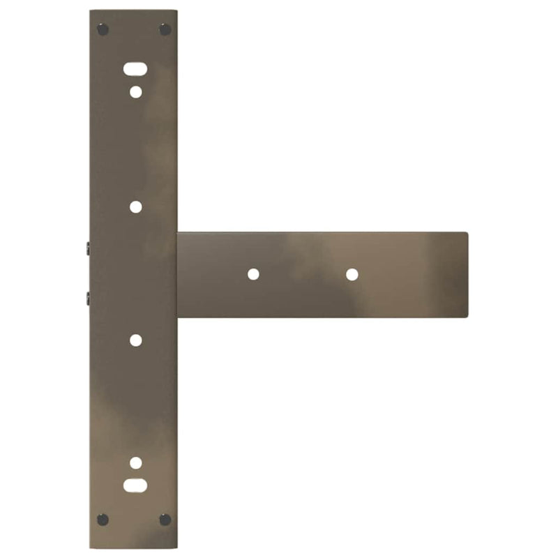 Picioare de masă de bar în formă de T, 2 buc., negru, 50x35x(100-101) cm, oțel