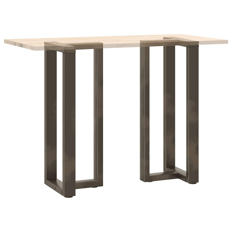 Picioare de masă de bar în formă de T, 2 buc., negru, 50x35x(100-101) cm, oțel