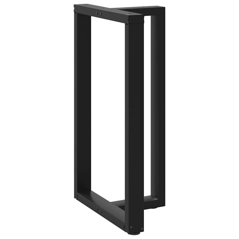 Picioare de masă de bar în formă de T, 2 buc., negru, 60x35x(100-101) cm, oțel