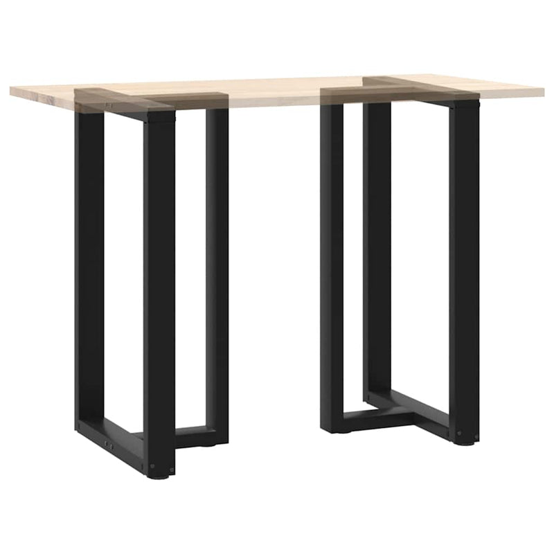 Picioare de masă de bar în formă de T, 2 buc., negru, 60x35x(100-101) cm, oțel