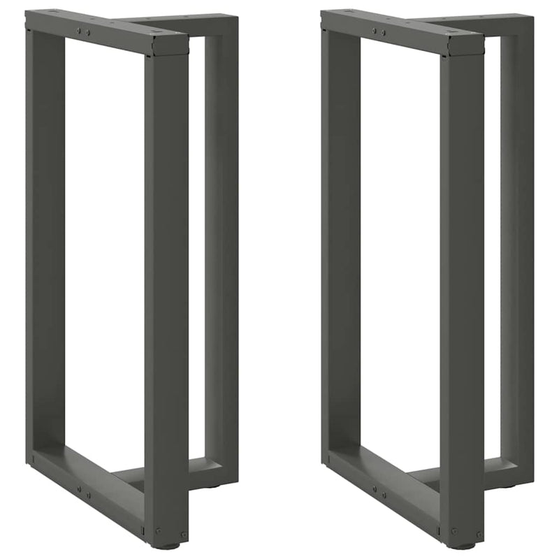 Picioare de masă de bar în formă de T, 2 buc., antracit, 60x35x(100-101) cm, oțel
