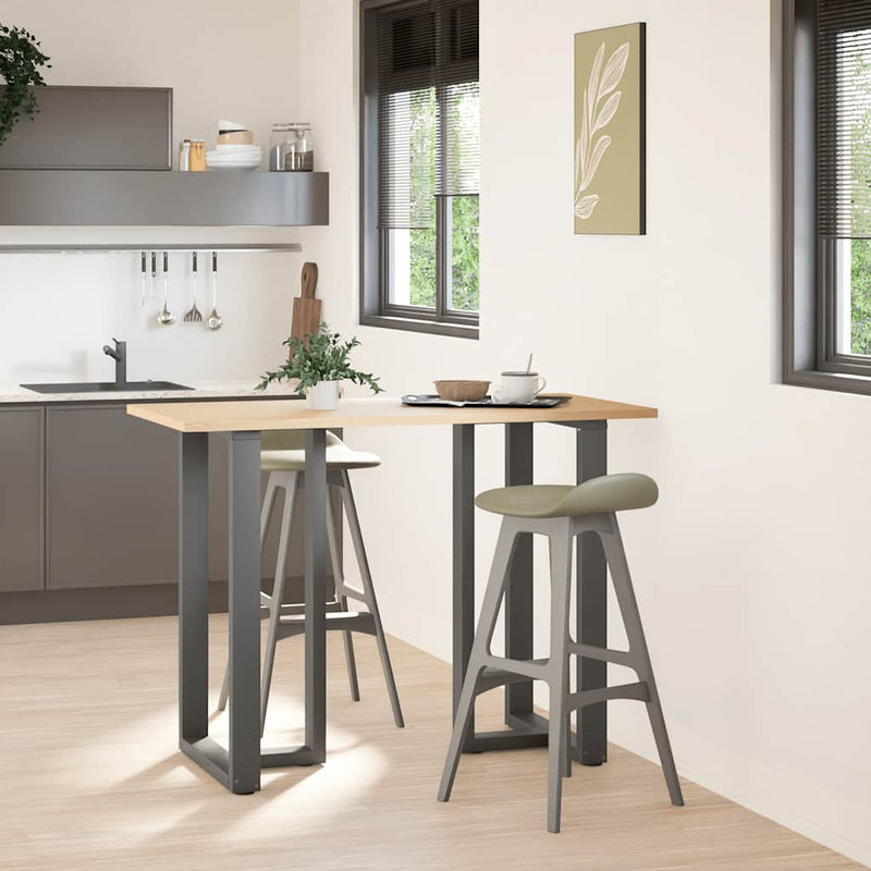 Picioare de masă de bar în formă de T, 2 buc., antracit, 60x35x(100-101) cm, oțel