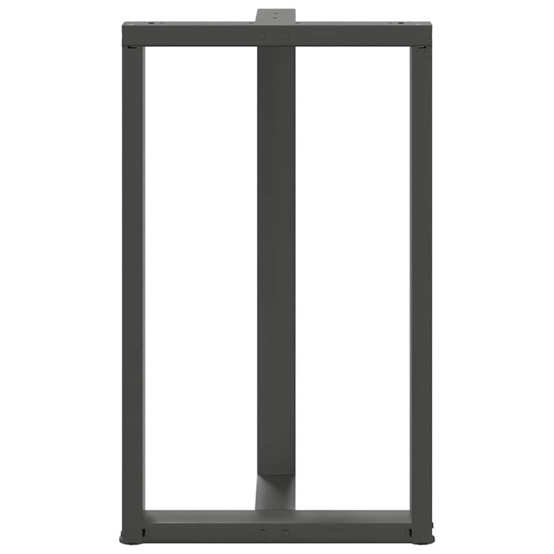 Picioare de masă de bar în formă de T, 2 buc., antracit, 60x35x(100-101) cm, oțel