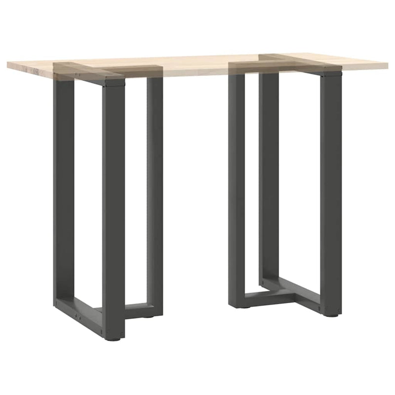 Picioare de masă de bar în formă de T, 2 buc., antracit, 60x35x(100-101) cm, oțel