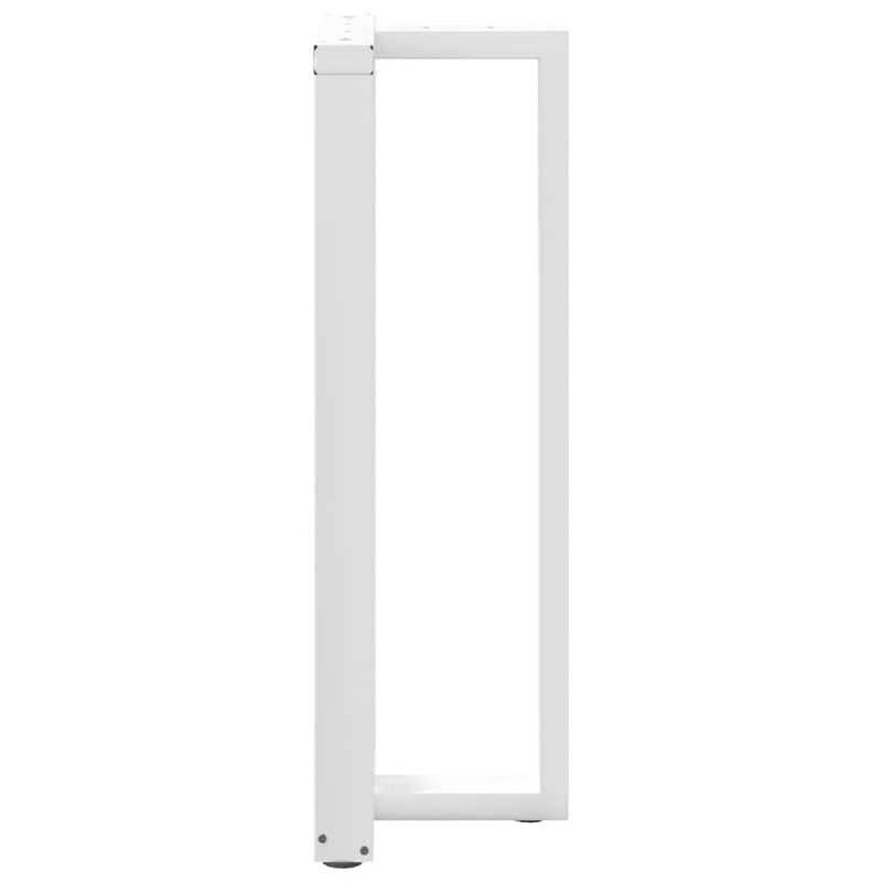 Picioare de masă de bar în formă de T, 2 buc., alb, 40x35x(110-111) cm, oțel