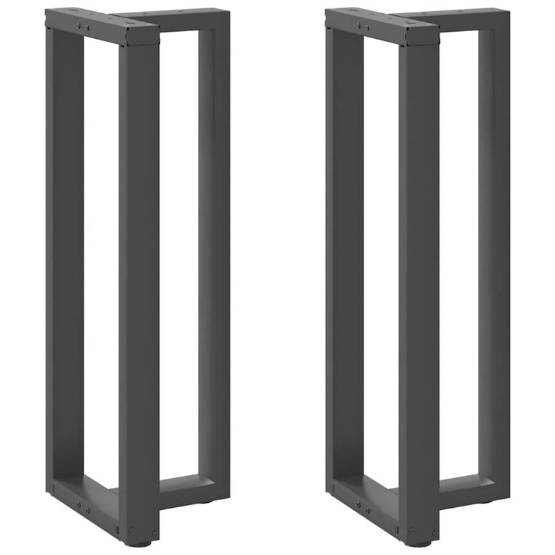 Picioare de masă de bar în formă de T, 2 buc., antracit, 40x35x(110-111) cm, oțel