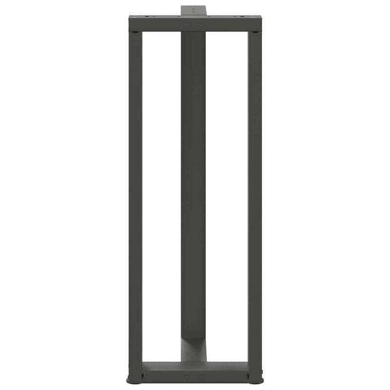 Picioare de masă de bar în formă de T, 2 buc., antracit, 40x35x(110-111) cm, oțel