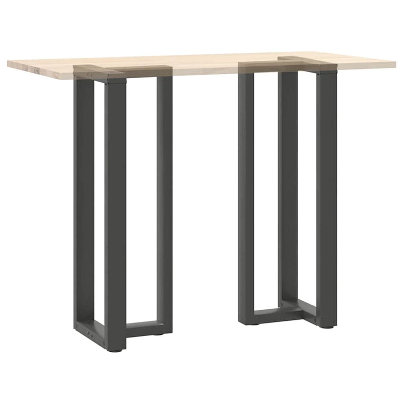 Picioare de masă de bar în formă de T, 2 buc., antracit, 40x35x(110-111) cm, oțel