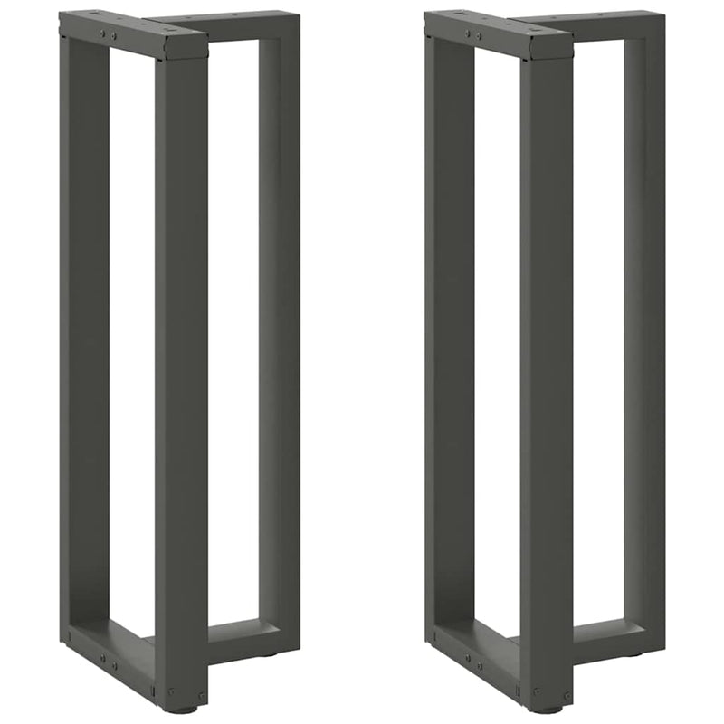 Picioare de masă de bar în formă de T, 2 buc., antracit, 50x35x(110-111) cm, oțel