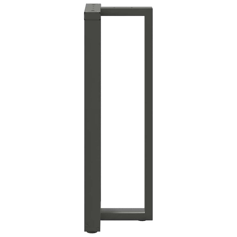 Picioare de masă de bar în formă de T, 2 buc., antracit, 50x35x(110-111) cm, oțel