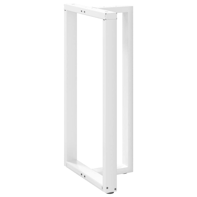 Picioare de masă de bar în formă de T, 2 buc., alb, 60x35x(110-111) cm, oțel