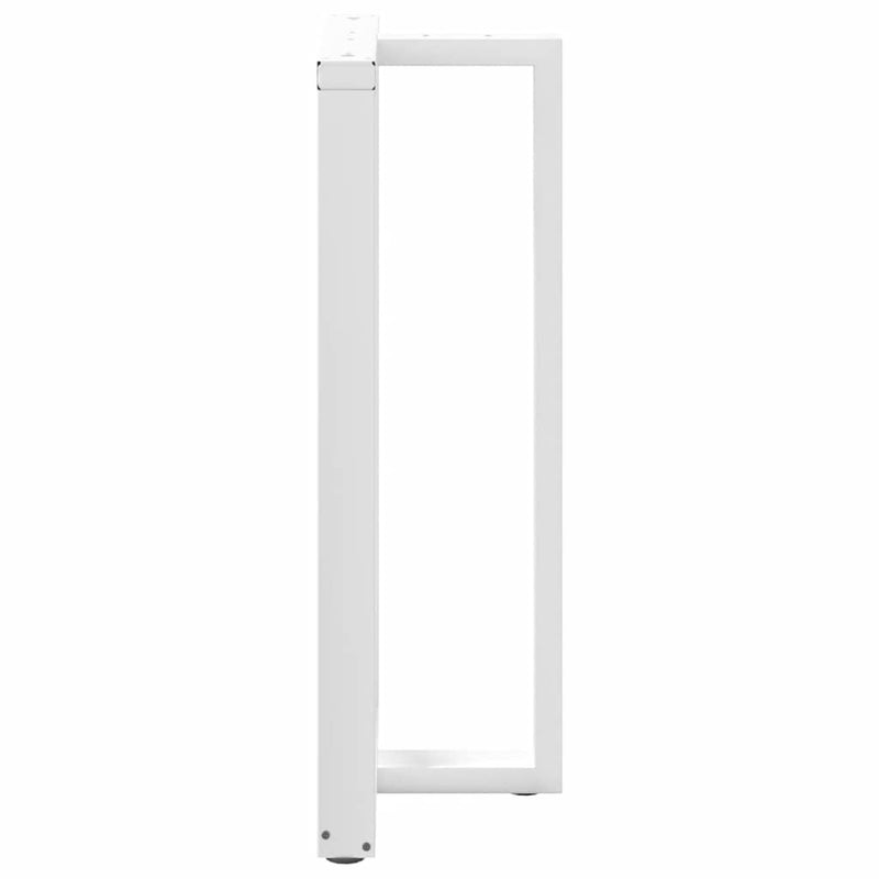 Picioare de masă de bar în formă de T, 2 buc., alb, 60x35x(110-111) cm, oțel