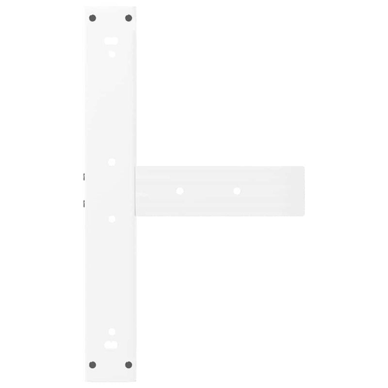 Picioare de masă de bar în formă de T, 2 buc., alb, 60x35x(110-111) cm, oțel
