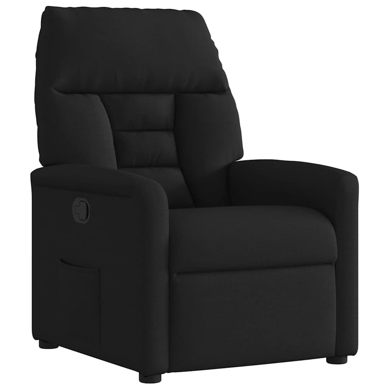 Fotoliu rabatabil, negru, material textil