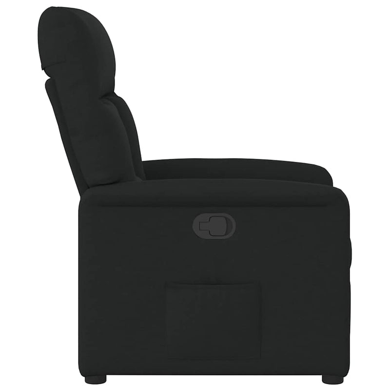 Fotoliu rabatabil, negru, material textil