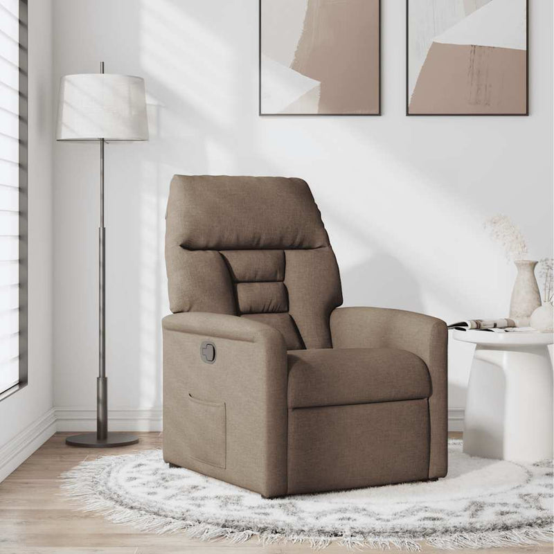 Fotoliu rabatabil, maro, material textil