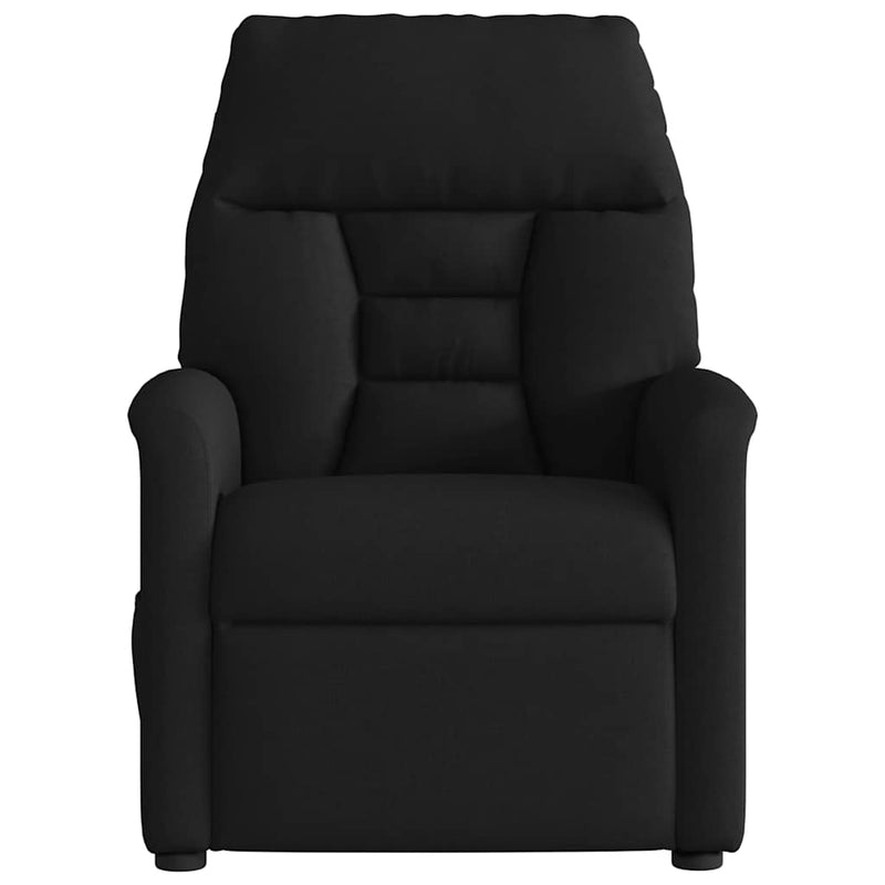 Fotoliu de masaj rabatabil, negru, material textil