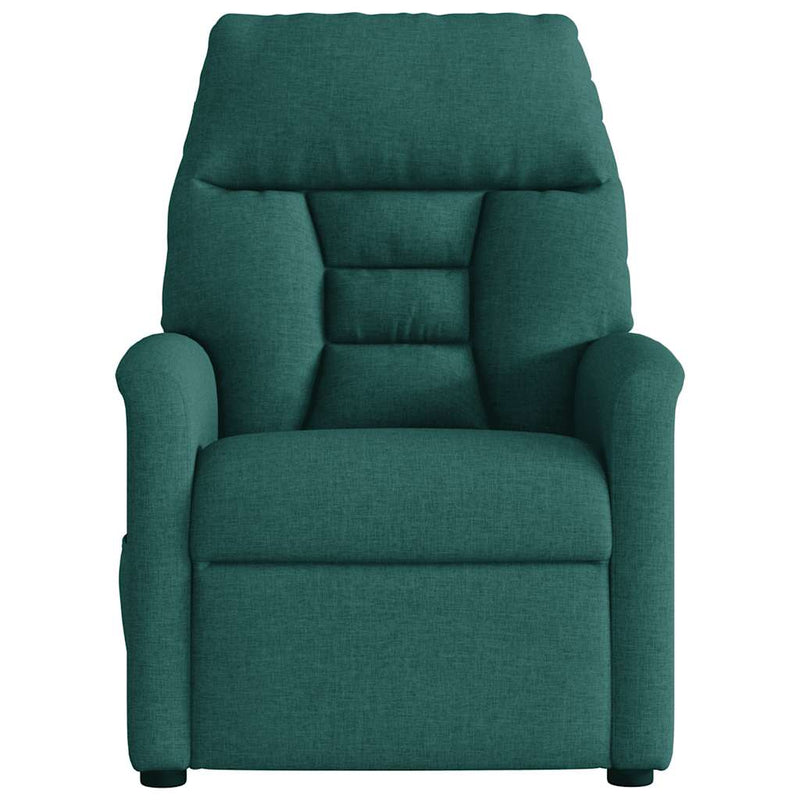 Fotoliu de masaj rabatabil, verde închis, material textil
