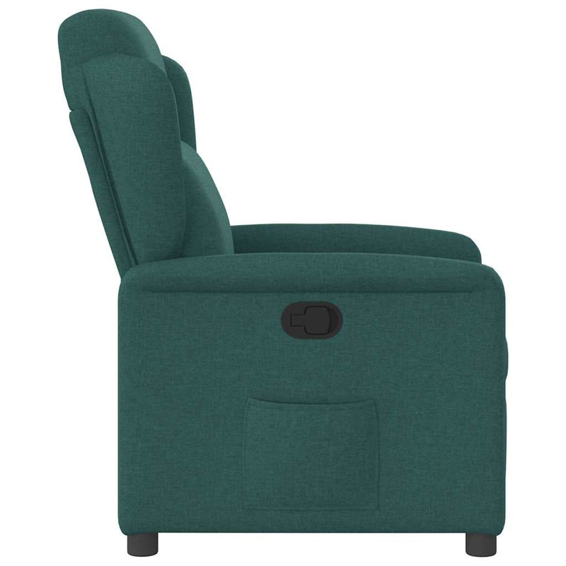 Fotoliu rabatabil, verde închis, material textil