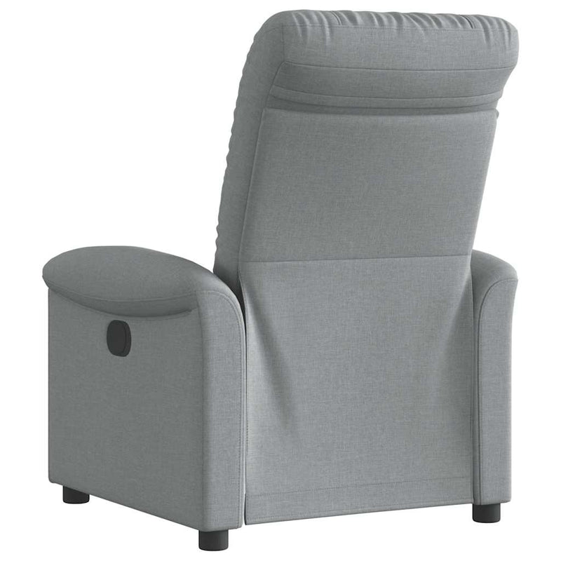 Fotoliu rabatabil, gri deschis, material textil