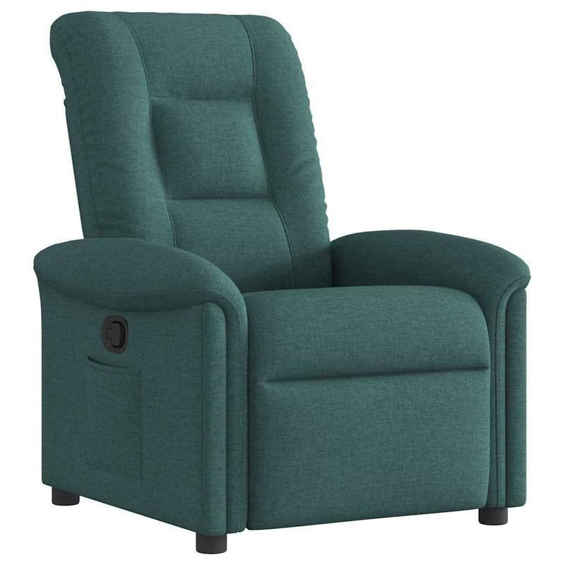 Fotoliu rabatabil, verde închis, material textil