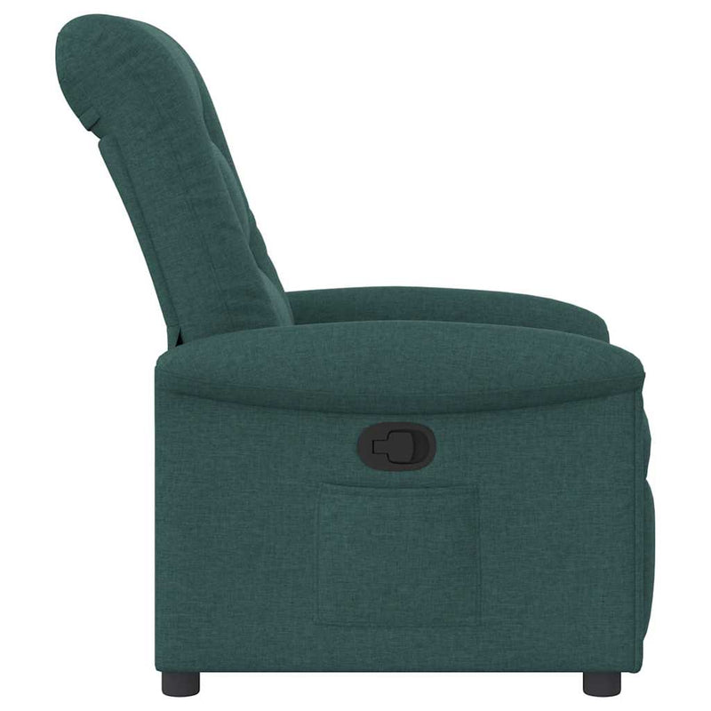Fotoliu rabatabil, verde închis, material textil