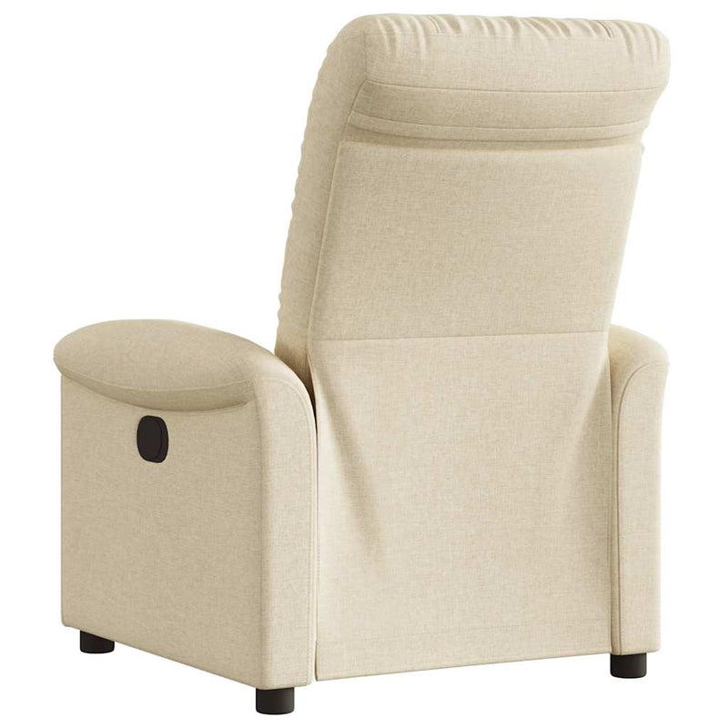 Fotoliu rabatabil, crem, material textil