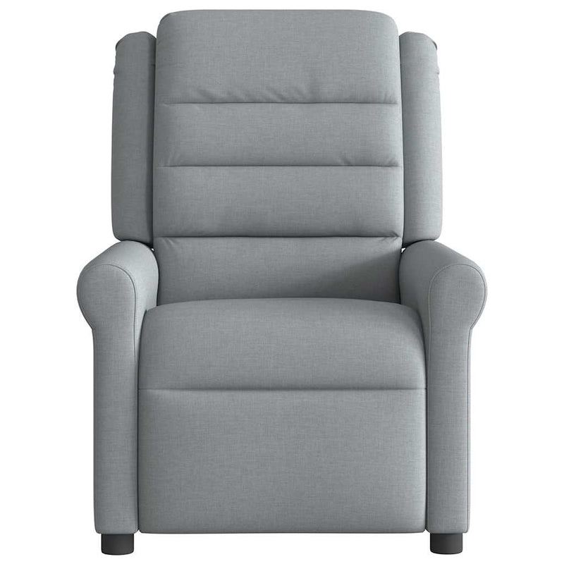 Fotoliu rabatabil, gri deschis, material textil