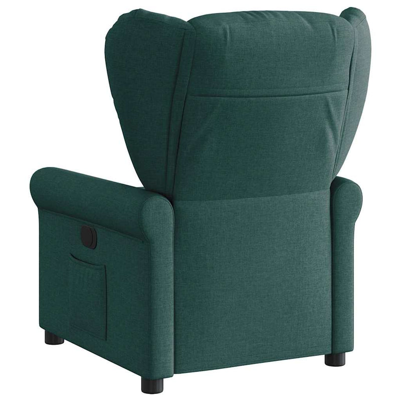 Fotoliu rabatabil, verde închis, material textil