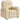 Fotoliu rabatabil, crem, material textil