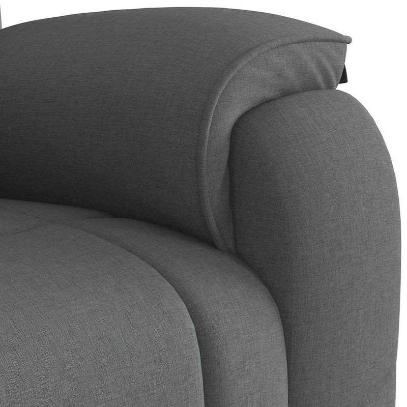 Fotoliu rabatabil, gri închis, material textil