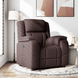 Fotoliu rabatabil, maro închis, material textil
