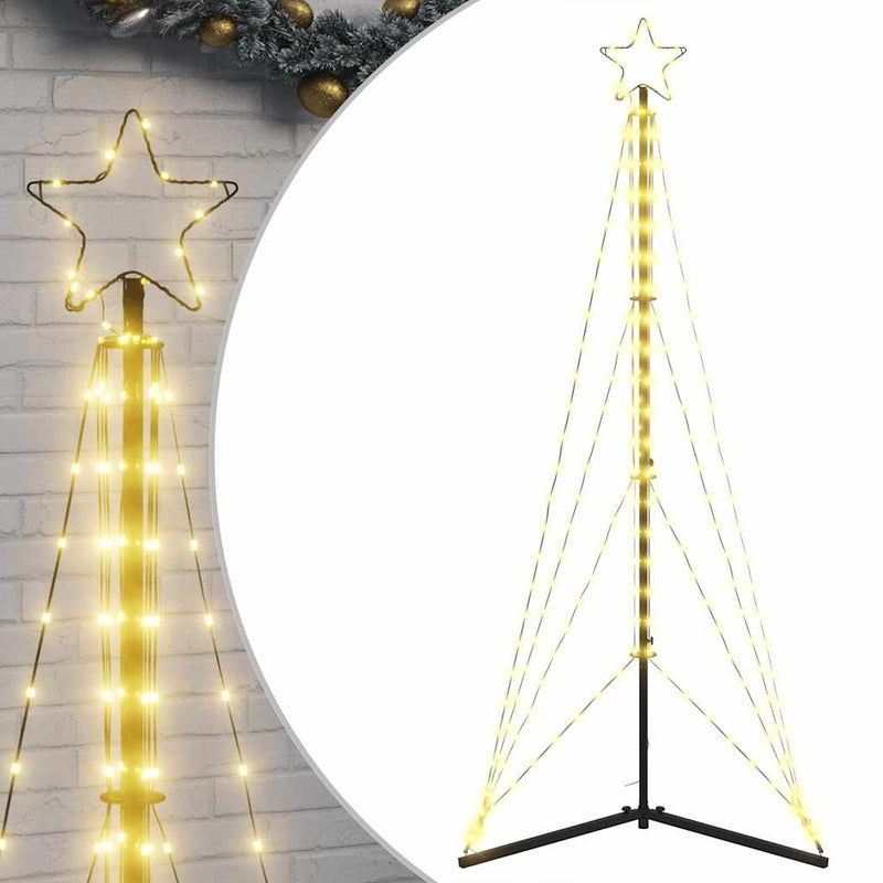 Pom de Crăciun LED 363 LED-uri Alb Cald 182 cm