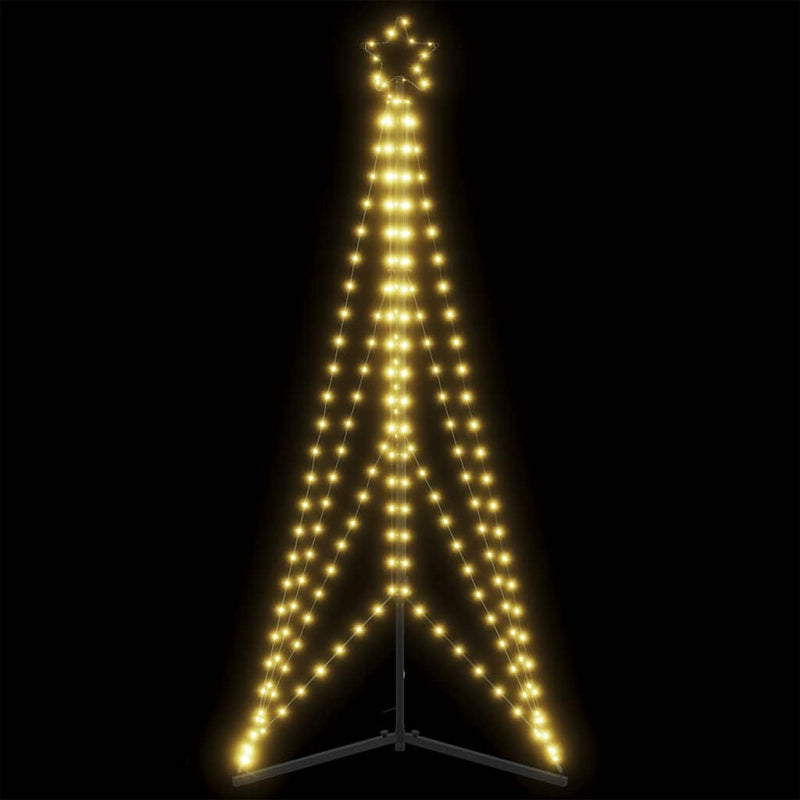 Pom de Crăciun LED 363 LED-uri Alb Cald 182 cm