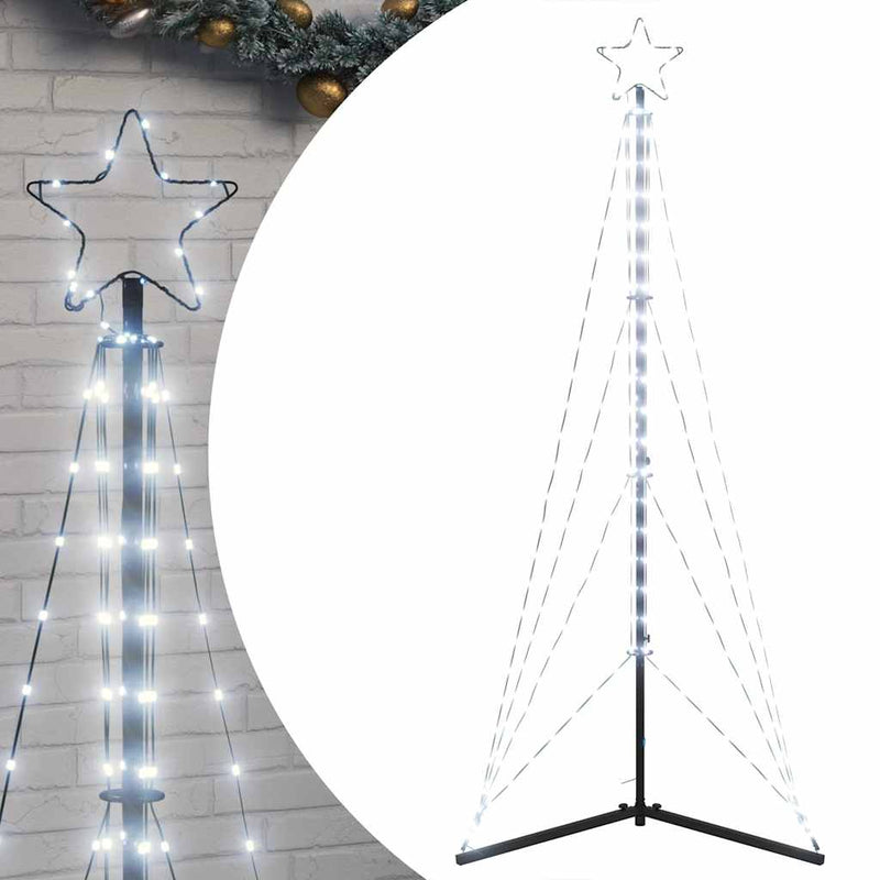 Pom de Crăciun LED 363 LED-uri Alb Rece 182 cm