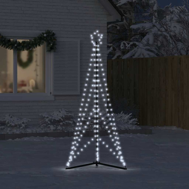 Pom de Crăciun LED 363 LED-uri Alb Rece 182 cm