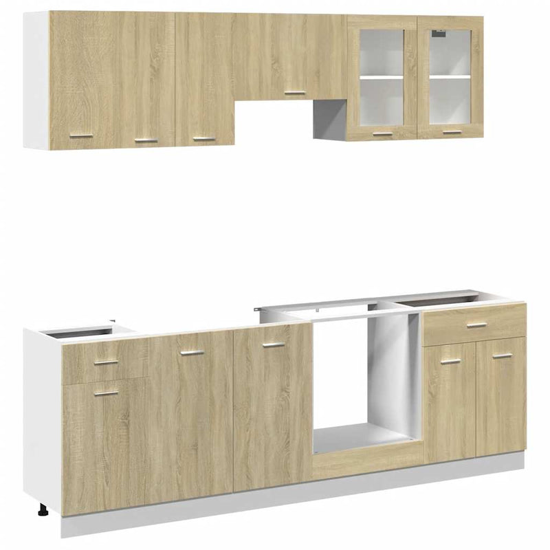 Set dulap de bucătărie “Lyon”, 8 piese, stejar sonoma