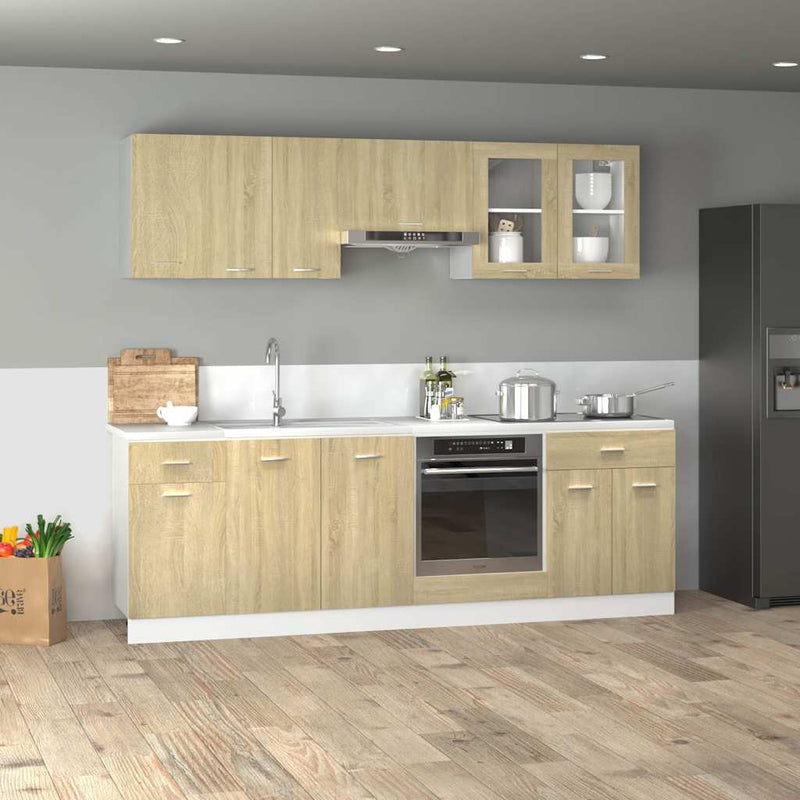 Set dulap de bucătărie “Lyon”, 8 piese, stejar sonoma