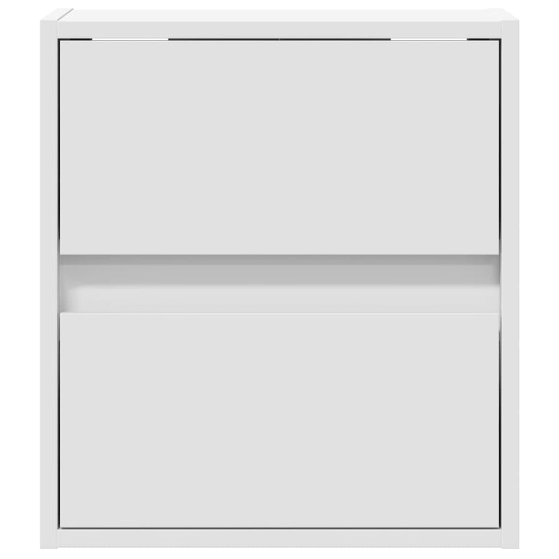 Noptiere montate pe perete cu lumini LED, 2 buc., alb