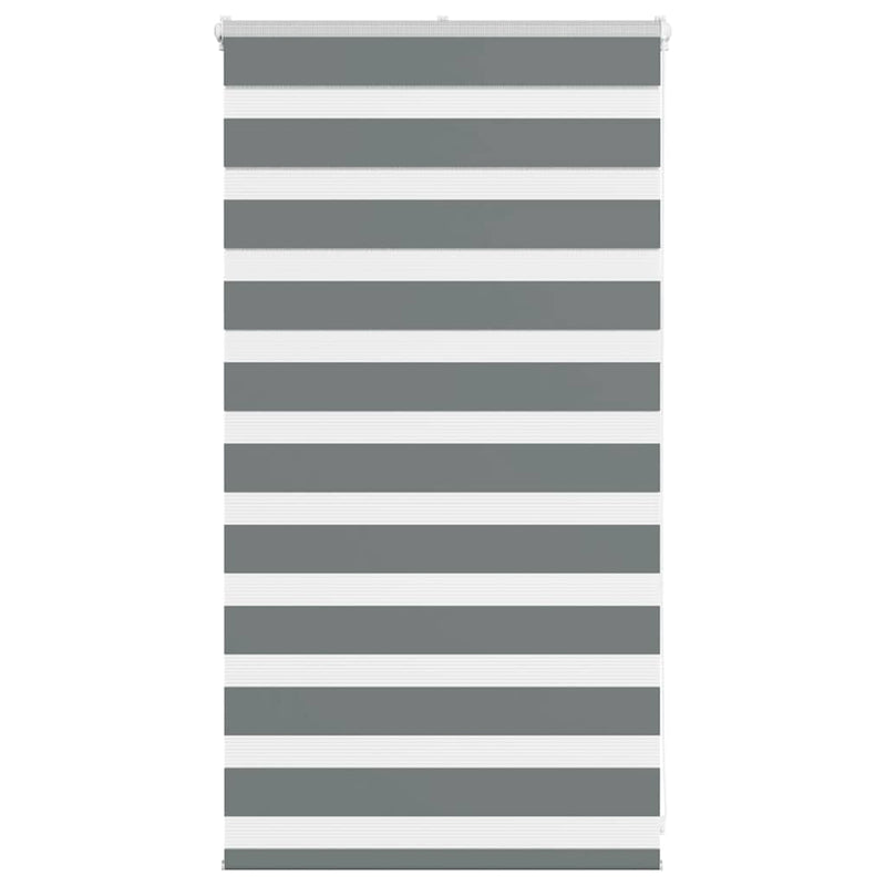 Jaluzea tip zebra gri închis lățime țesătură 85,9 cm poliester