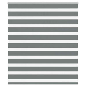 Jaluzea tip zebra gri închis lățime țesătură 125,9 cm poliester