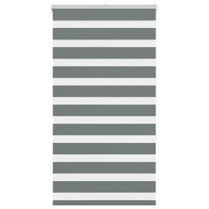 Jaluzea tip zebra gri închis lățime țesătură 75,9 cm poliester